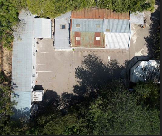 aerial view of warehouse for sale