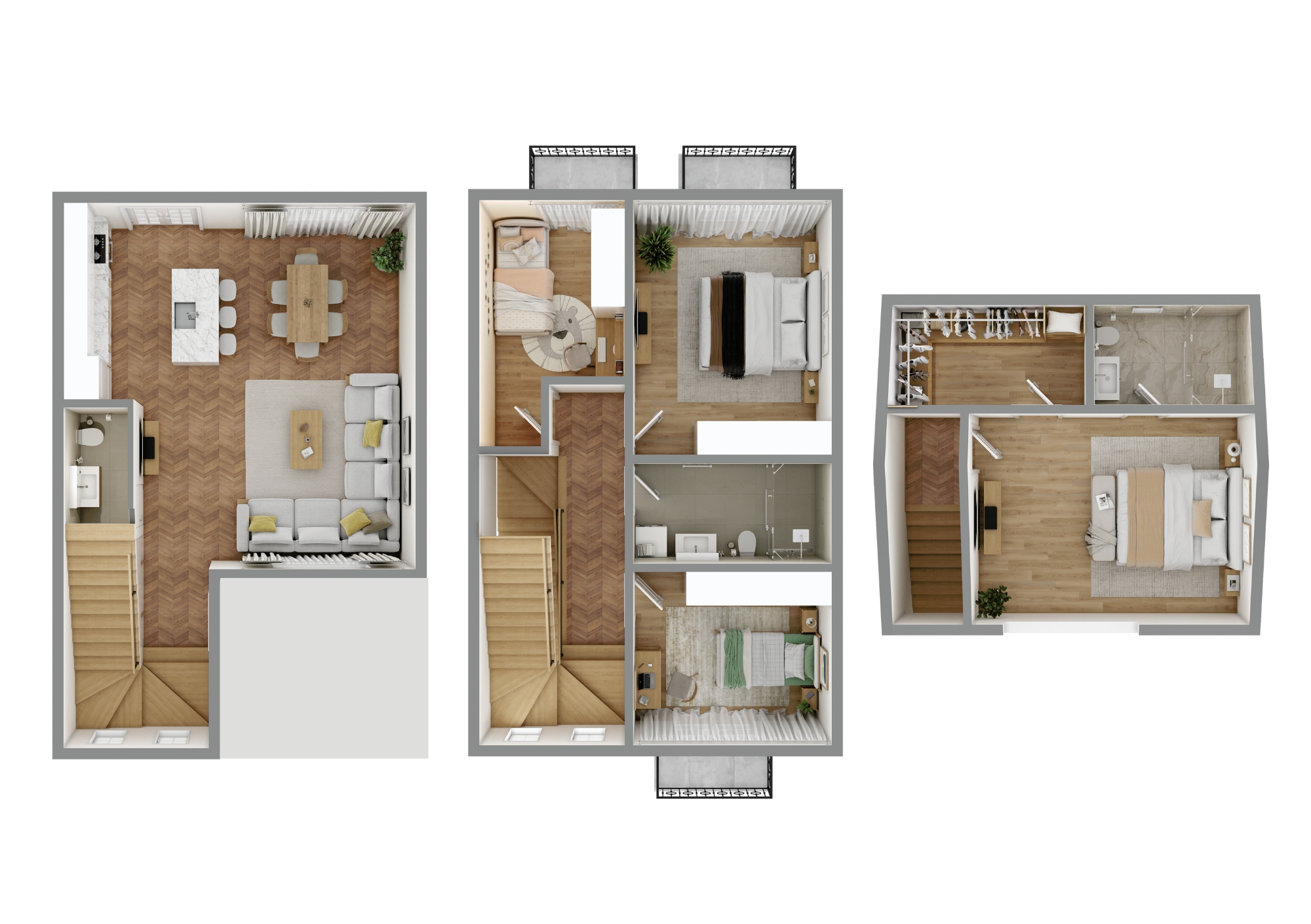 4 bedroom triplex