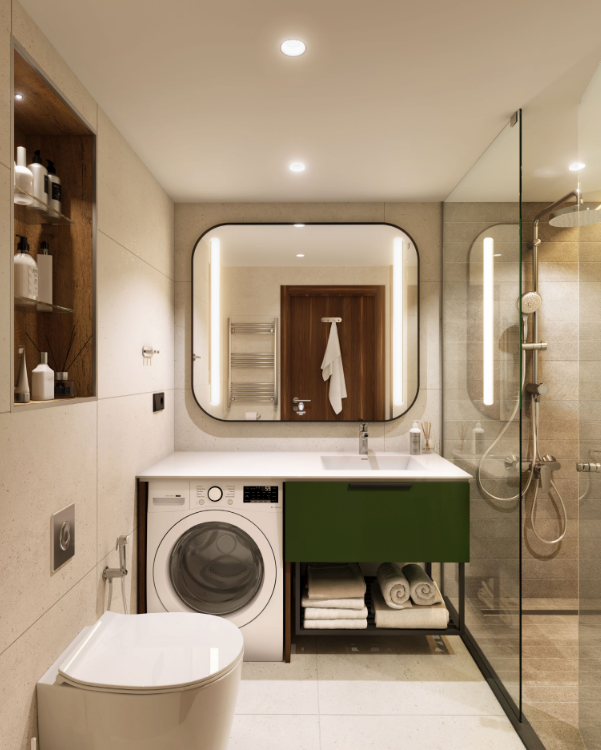 alliance privilege apartment batumi for sale bathroom green
