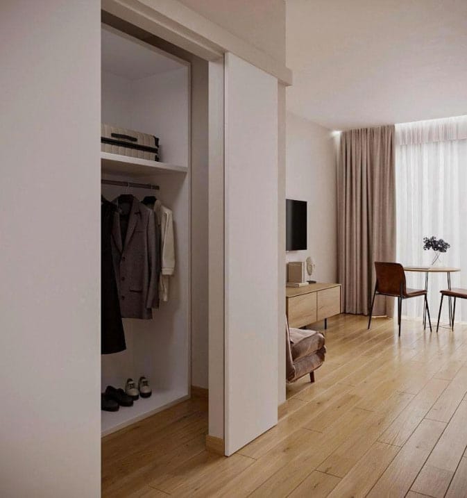 steps apartment for sale closet