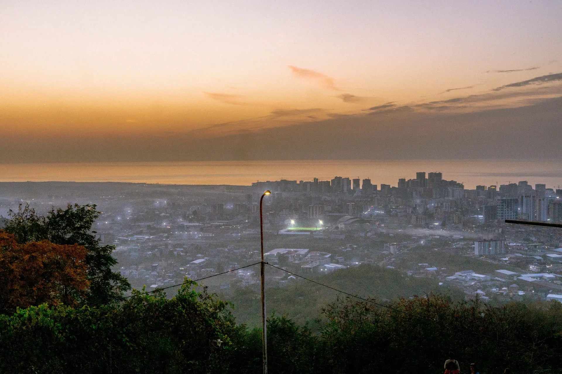 Batumi Georgia sunset Batumi city skyline at sunset overlooking the Black Sea